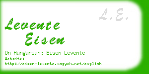 levente eisen business card